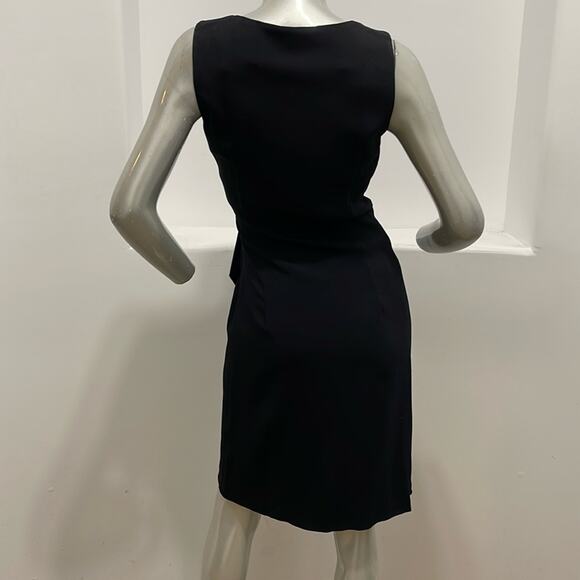 P.A.R.O.S.H. Sleeveless Faux Wrap Ruffle Dress Black Size S - Picture 12 of 13